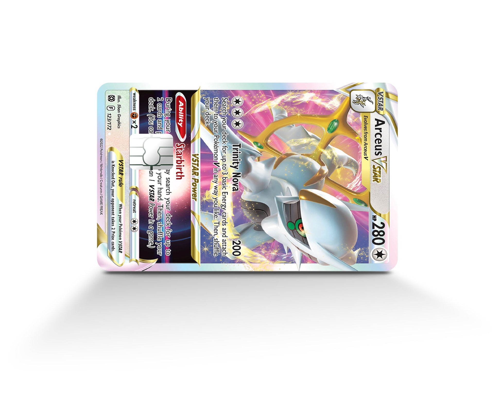 Anime Town Creations Credit Card Arceus Pokemon Card Full Skins - Anime Pokemon Credit Card Skin