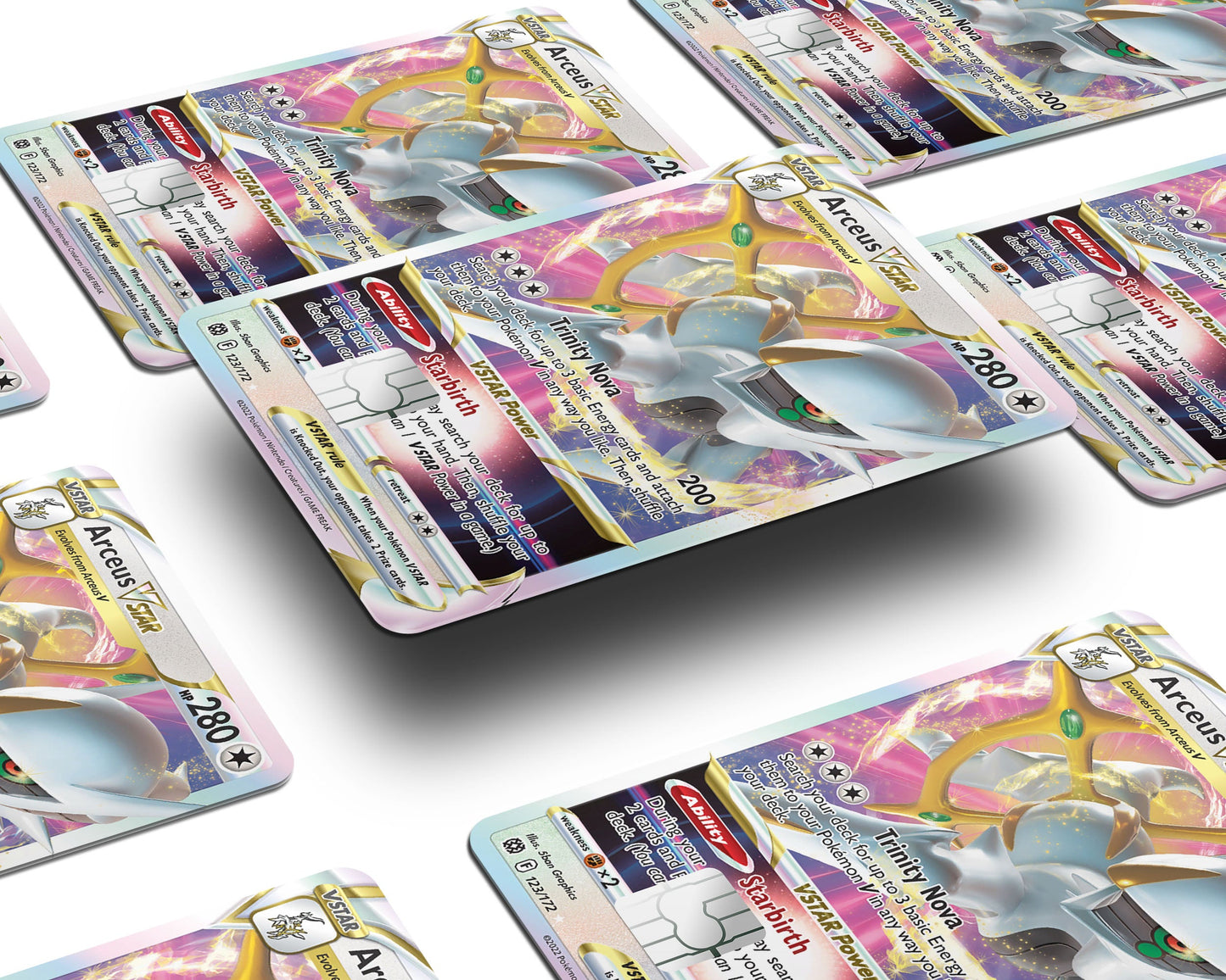 Anime Town Creations Credit Card Arceus Pokemon Card Window Skins - Anime Pokemon Credit Card Skin