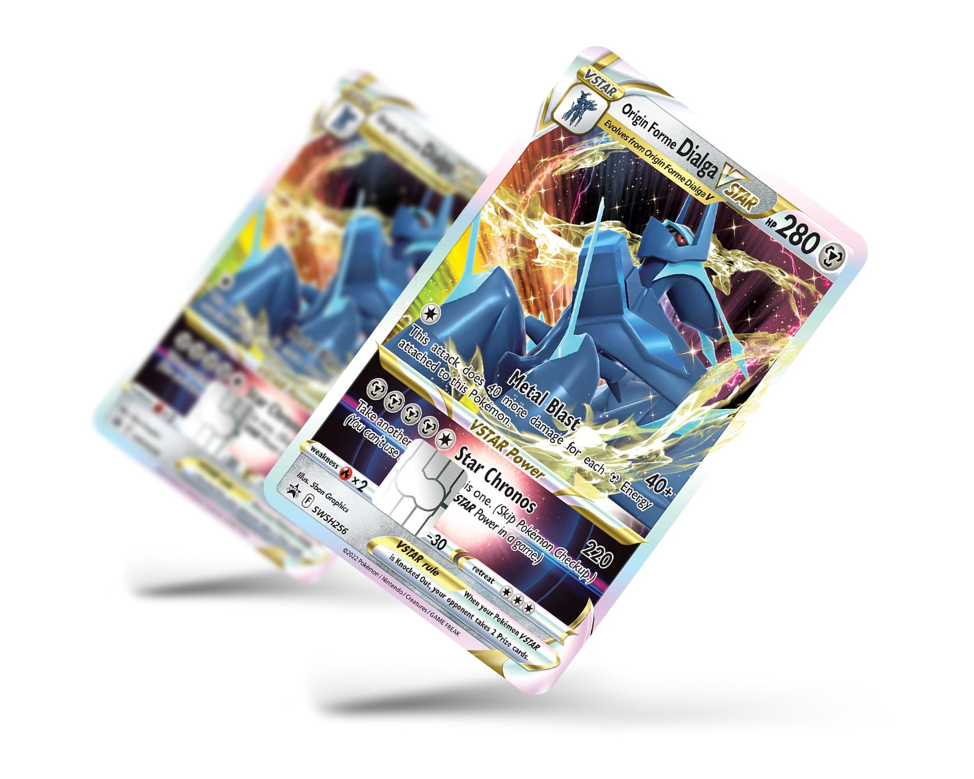Anime Town Creations Credit Card Dialga Pokemon Card Full Skins - Anime Pokemon Credit Card Skin