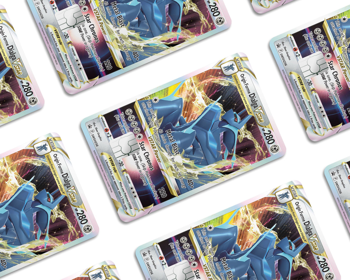 Anime Town Creations Credit Card Dialga Pokemon Card Window Skins - Anime Pokemon Credit Card Skin