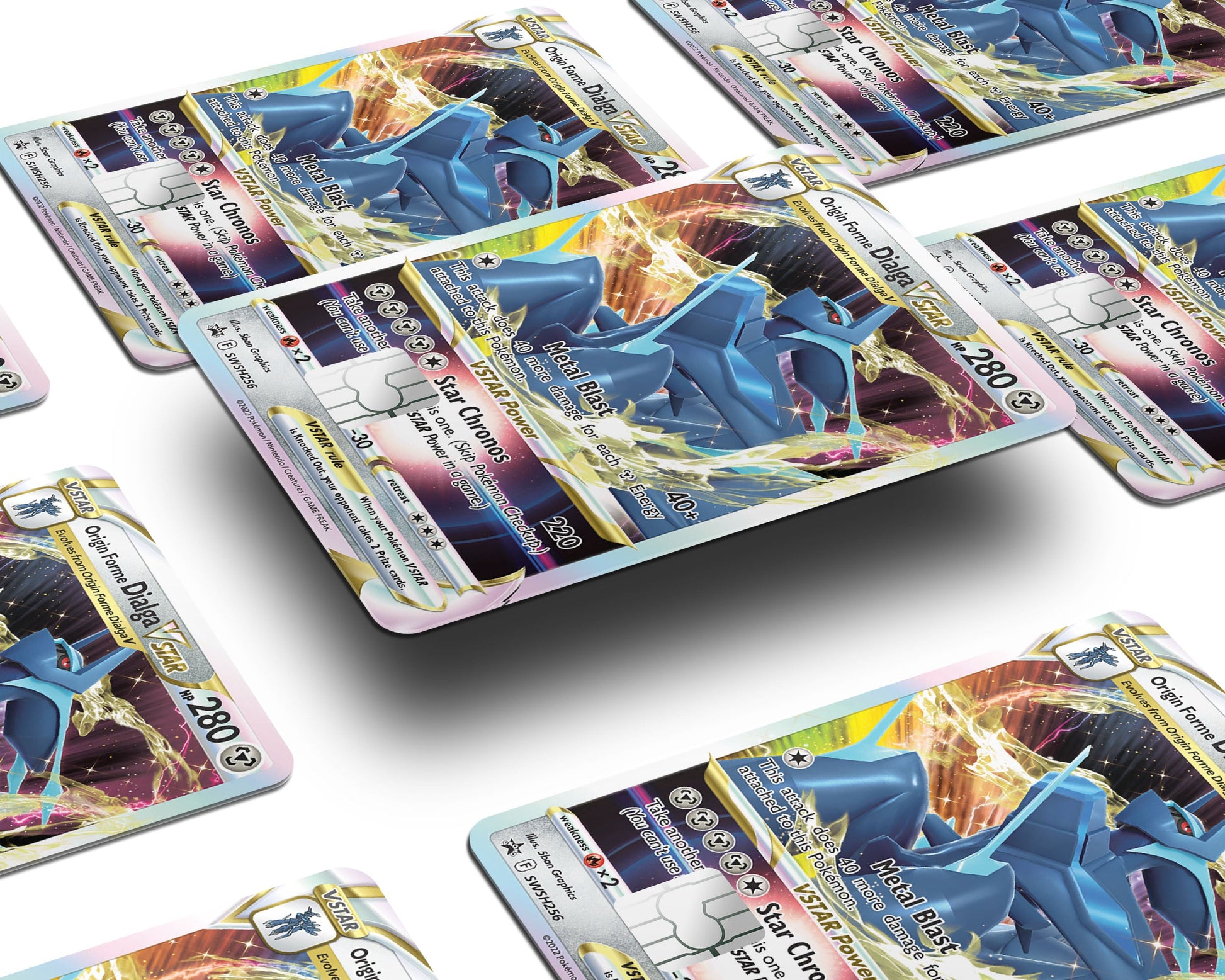 Anime Town Creations Credit Card Dialga Pokemon Card Window Skins - Anime Pokemon Credit Card Skin