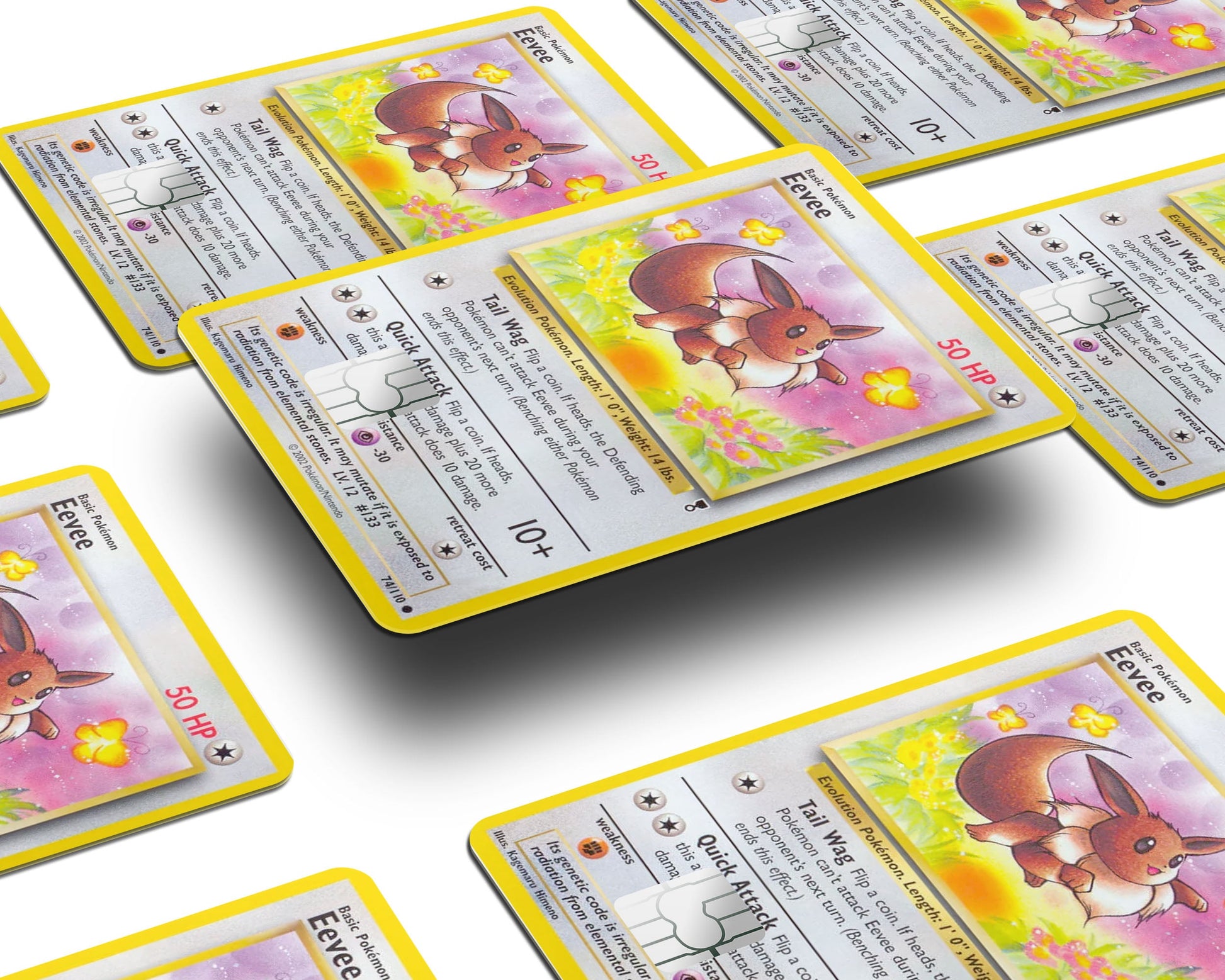 Anime Town Creations Credit Card Eevee Pokemon Card Window Skins - Anime Pokemon Credit Card Skin