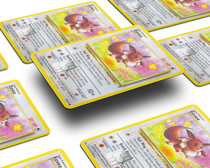 Anime Town Creations Credit Card Eevee Pokemon Card Window Skins - Anime Pokemon Credit Card Skin