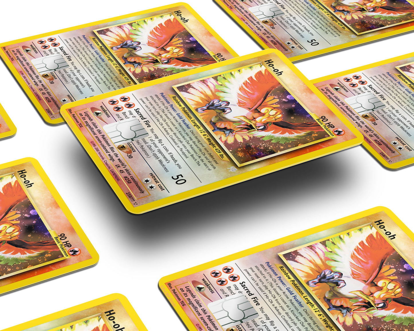 Anime Town Creations Credit Card Legendary Ho-oh Pokemon Card Window Skins - Anime Pokemon Credit Card Skin