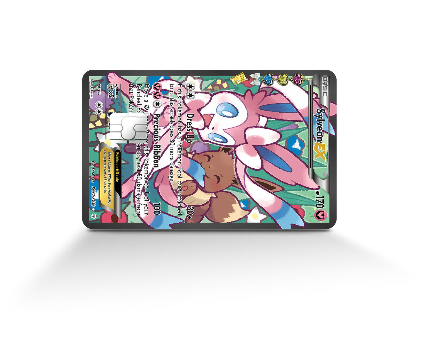 Anime Town Creations Credit Card Cute Eevee & Sylveon Pokemon Card Full Skins - Anime Pokemon Credit Card Skin