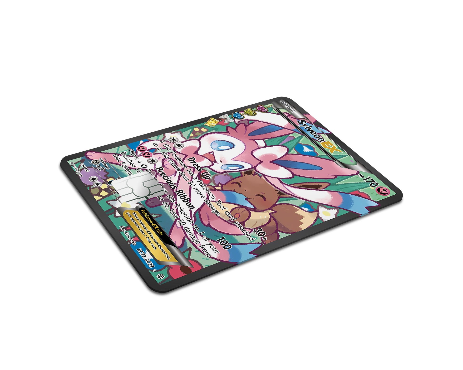 Anime Town Creations Credit Card Cute Eevee & Sylveon Pokemon Card Full Skins - Anime Pokemon Credit Card Skin