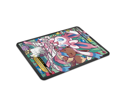 Anime Town Creations Credit Card Cute Eevee & Sylveon Pokemon Card Full Skins - Anime Pokemon Credit Card Skin