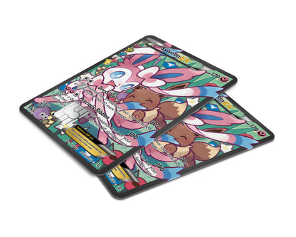 Anime Town Creations Credit Card Cute Eevee & Sylveon Pokemon Card Window Skins - Anime Pokemon Credit Card Skin