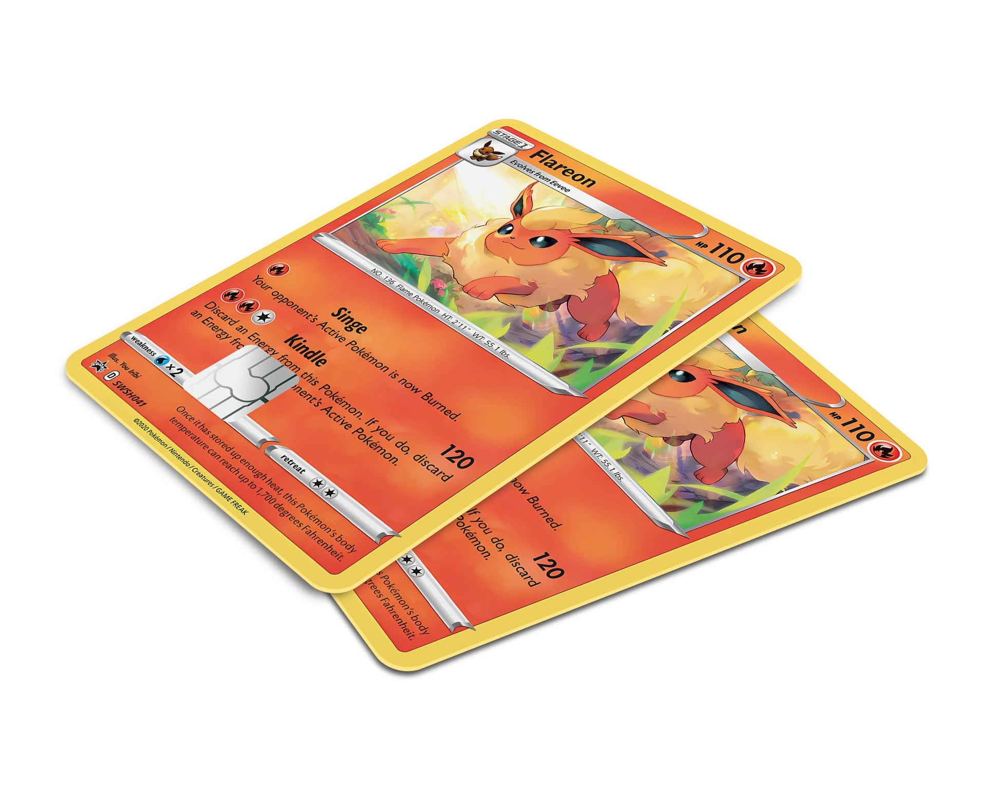 Anime Town Creations Credit Card Cute Flareon Pokemon Card Window Skins - Anime Pokemon Credit Card Skin