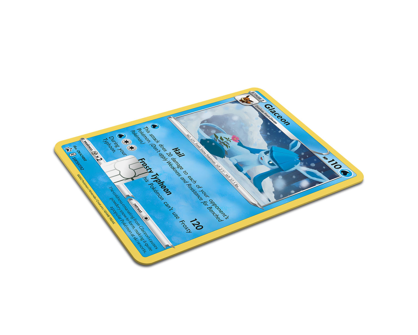 Anime Town Creations Credit Card Cute Glaceon Pokemon Card Full Skins - Anime Pokemon Credit Card Skin