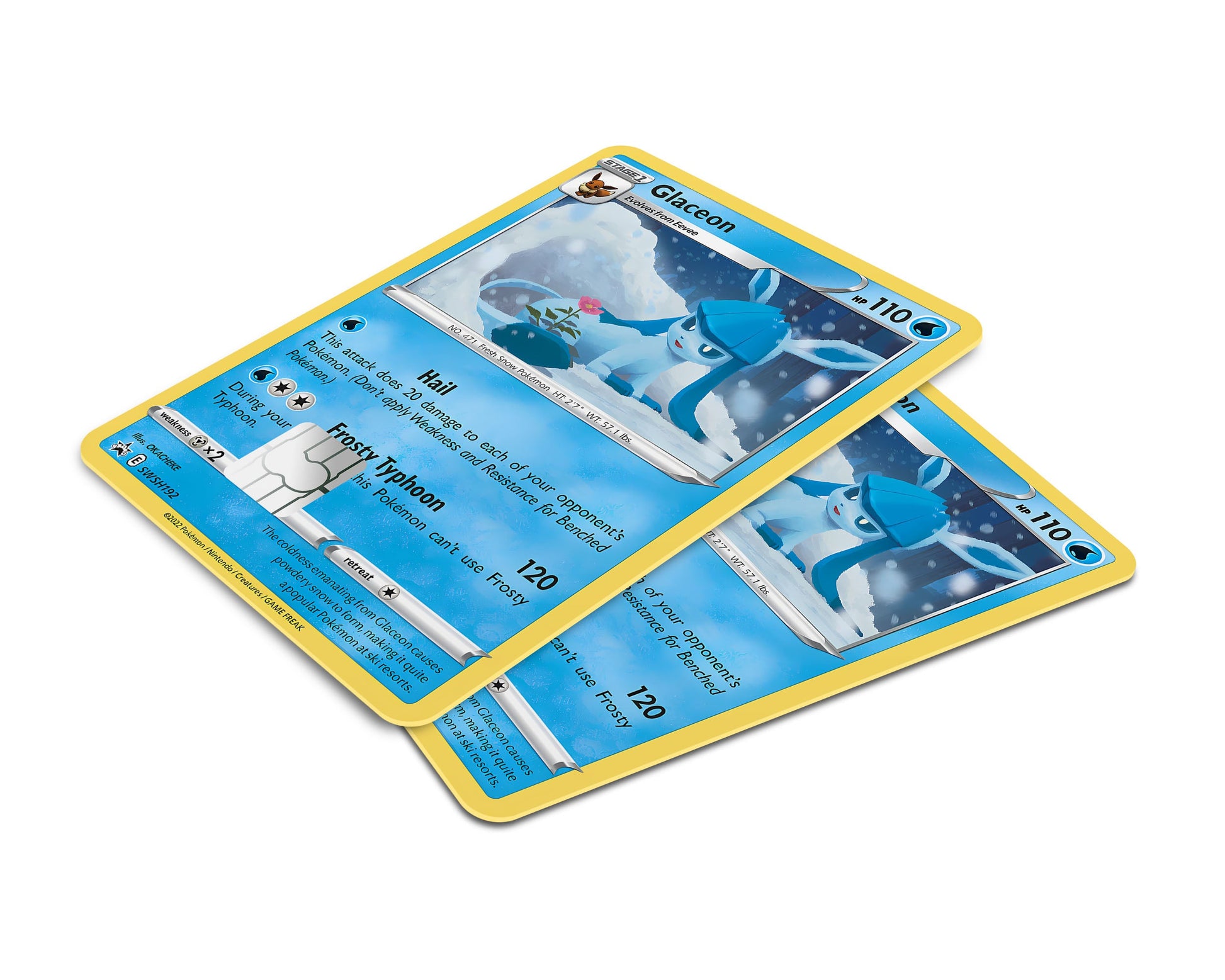 Anime Town Creations Credit Card Cute Glaceon Pokemon Card Window Skins - Anime Pokemon Credit Card Skin
