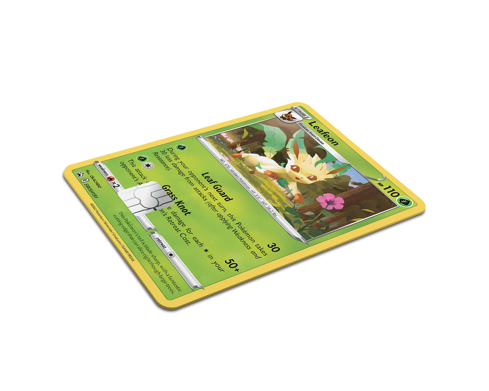 Anime Town Creations Credit Card Cute Leafeon Pokemon Card Full Skins - Anime Pokemon Credit Card Skin