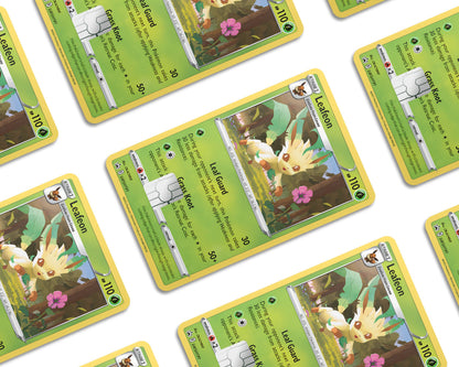 Anime Town Creations Credit Card Cute Leafeon Pokemon Card Window Skins - Anime Pokemon Credit Card Skin