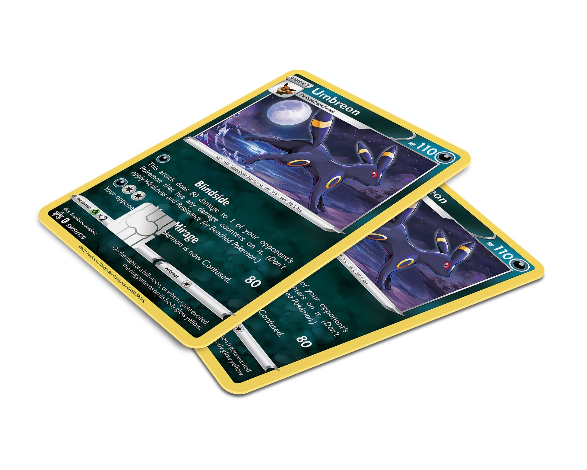 Anime Town Creations Credit Card Cute Umbreon Pokemon Card Window Skins - Anime Pokemon Credit Card Skin
