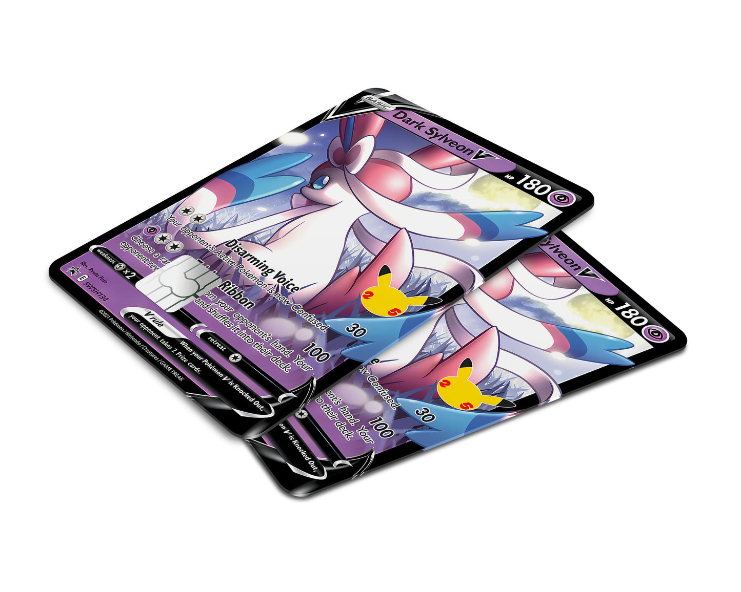 Anime Town Creations Credit Card Dark Sylveon Pokemon Card Window Skins - Anime Pokemon Credit Card Skin