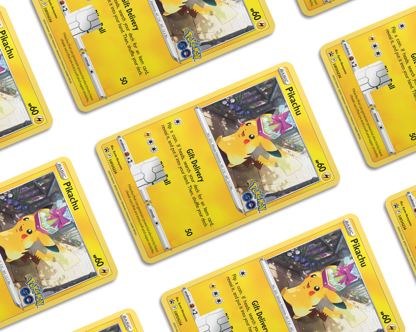 Anime Town Creations Credit Card Gift Pikachu Pokemon Card Window Skins - Anime Pokemon Credit Card Skin