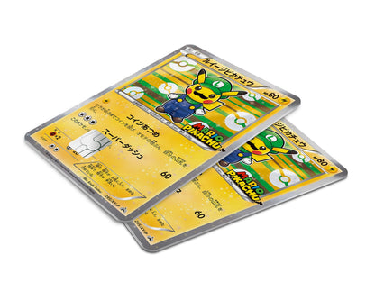 Anime Town Creations Credit Card Promo Luigi Pikachu JP Pokemon Card Window Skins - Anime Pokemon Credit Card Skin