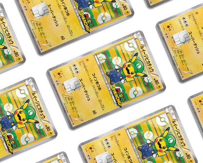 Anime Town Creations Credit Card Promo Luigi Pikachu JP Pokemon Card Window Skins - Anime Pokemon Credit Card Skin