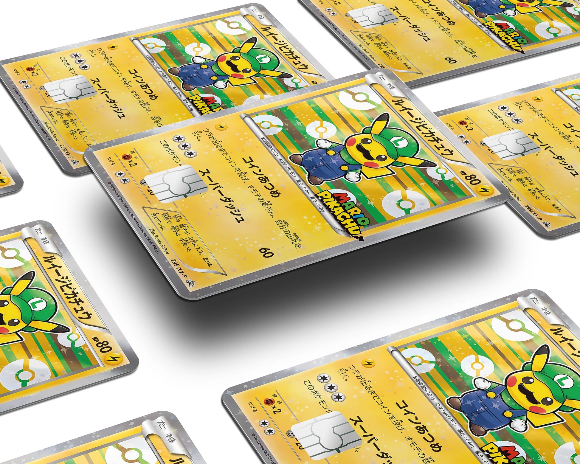 Anime Town Creations Credit Card Promo Luigi Pikachu JP Pokemon Card Window Skins - Anime Pokemon Credit Card Skin