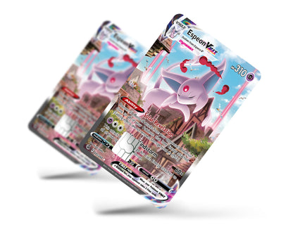Anime Town Creations Credit Card Rare Espeon Pokemon Card Full Skins - Anime Pokemon Credit Card Skin