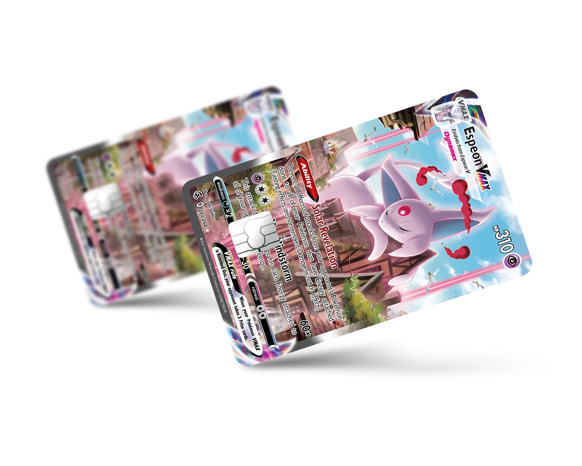 Anime Town Creations Credit Card Rare Espeon Pokemon Card Full Skins - Anime Pokemon Credit Card Skin