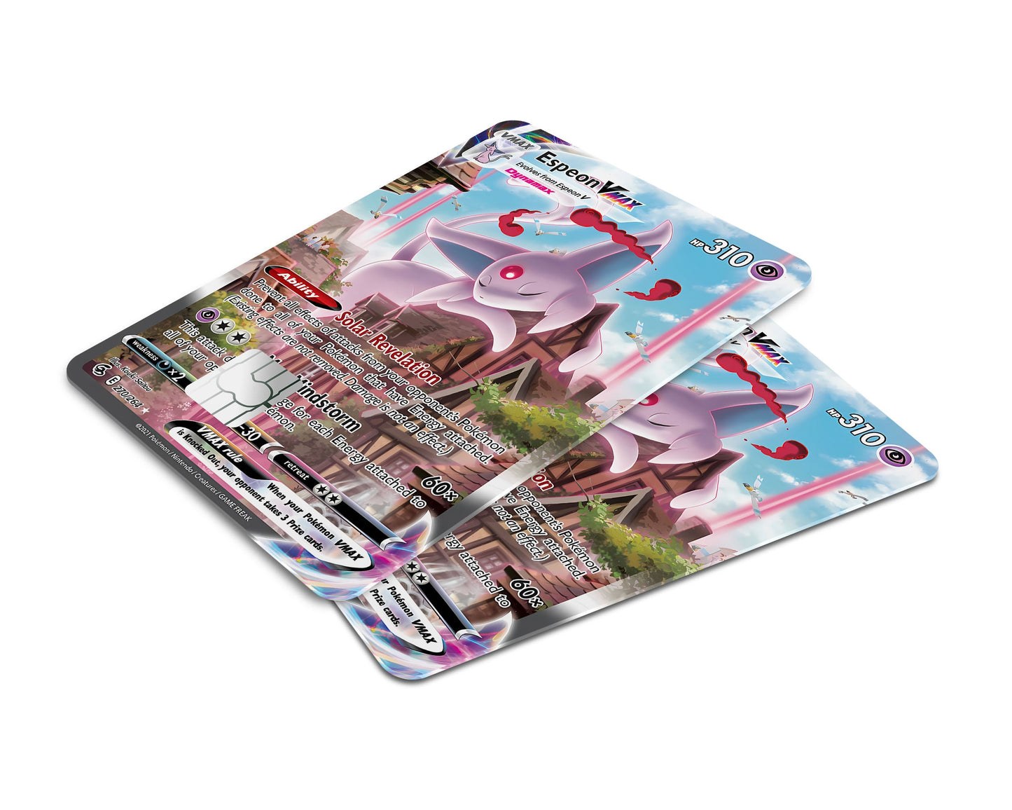 Anime Town Creations Credit Card Rare Espeon Pokemon Card Window Skins - Anime Pokemon Credit Card Skin