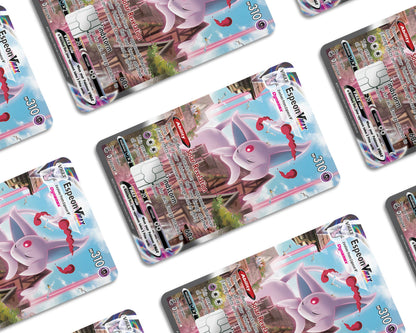 Anime Town Creations Credit Card Rare Espeon Pokemon Card Window Skins - Anime Pokemon Credit Card Skin