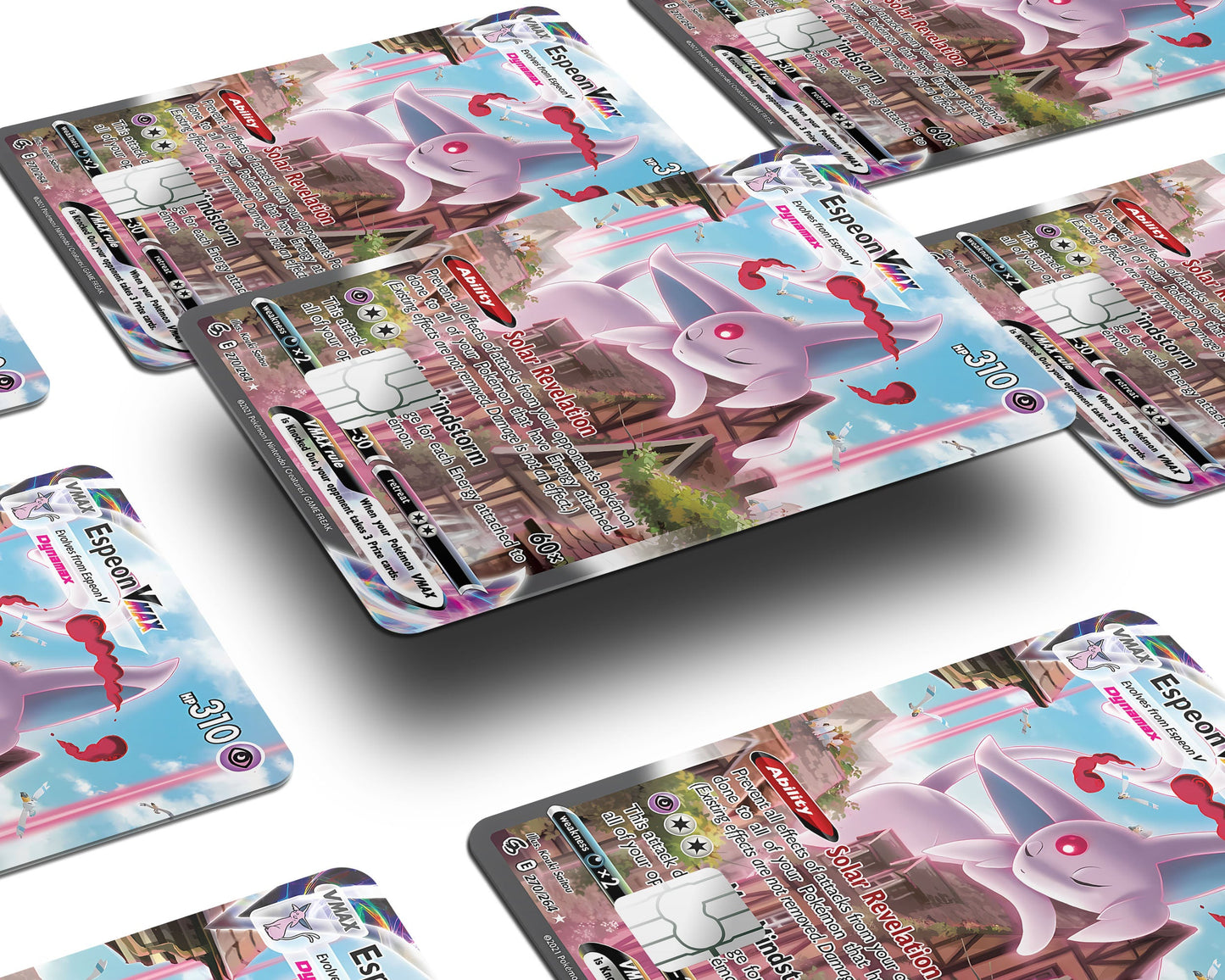 Anime Town Creations Credit Card Rare Espeon Pokemon Card Window Skins - Anime Pokemon Credit Card Skin