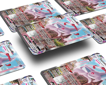 Anime Town Creations Credit Card Rare Espeon Pokemon Card Window Skins - Anime Pokemon Credit Card Skin