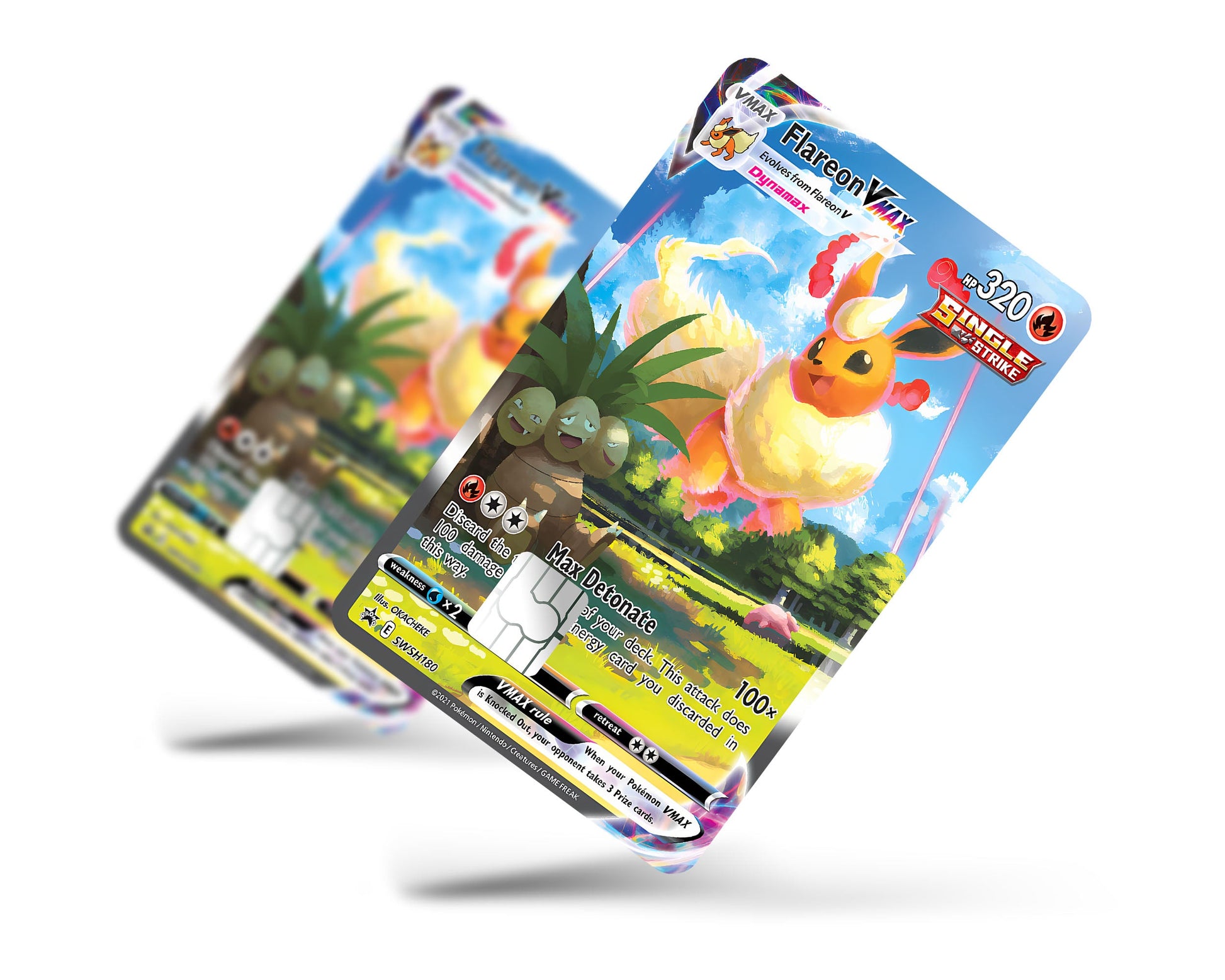 Anime Town Creations Credit Card Rare Flareon Pokemon Card Full Skins - Anime Pokemon Credit Card Skin