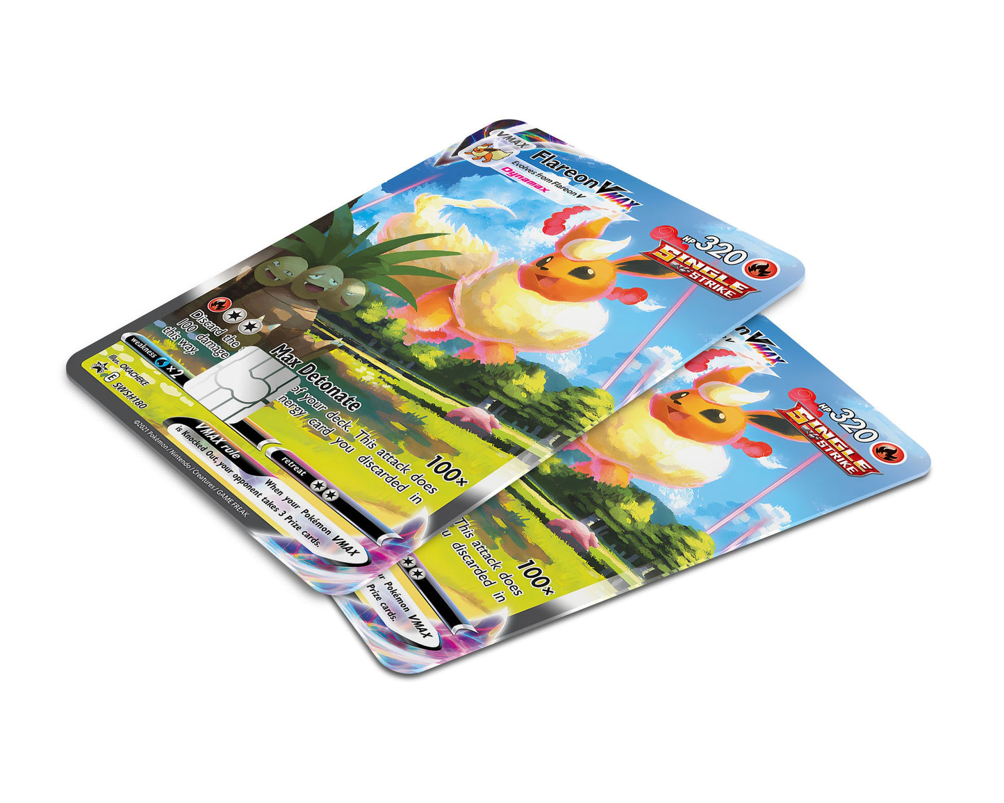 Anime Town Creations Credit Card Rare Flareon Pokemon Card Window Skins - Anime Pokemon Credit Card Skin