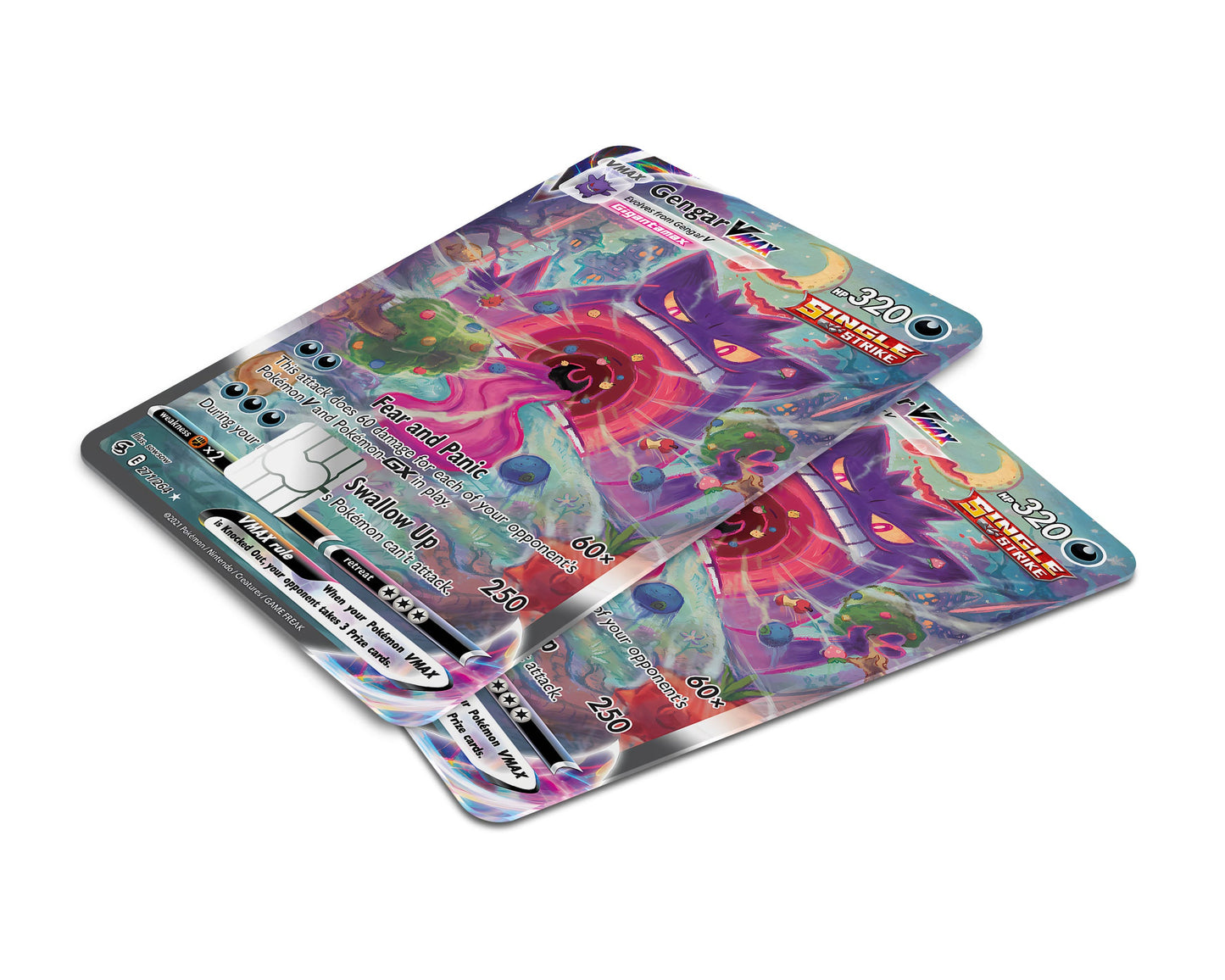 Anime Town Creations Credit Card Rare Gengar Vmax Pokemon Card Window Skins - Anime Pokemon Credit Card Skin