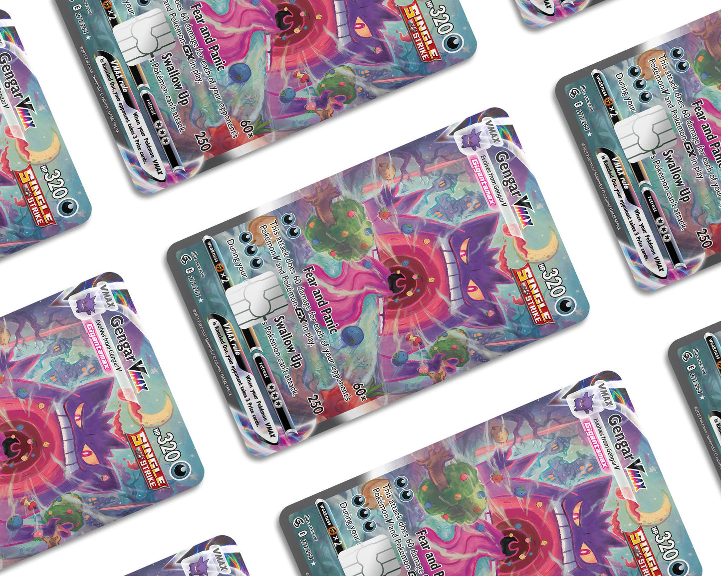 Anime Town Creations Credit Card Rare Gengar Vmax Pokemon Card Window Skins - Anime Pokemon Credit Card Skin