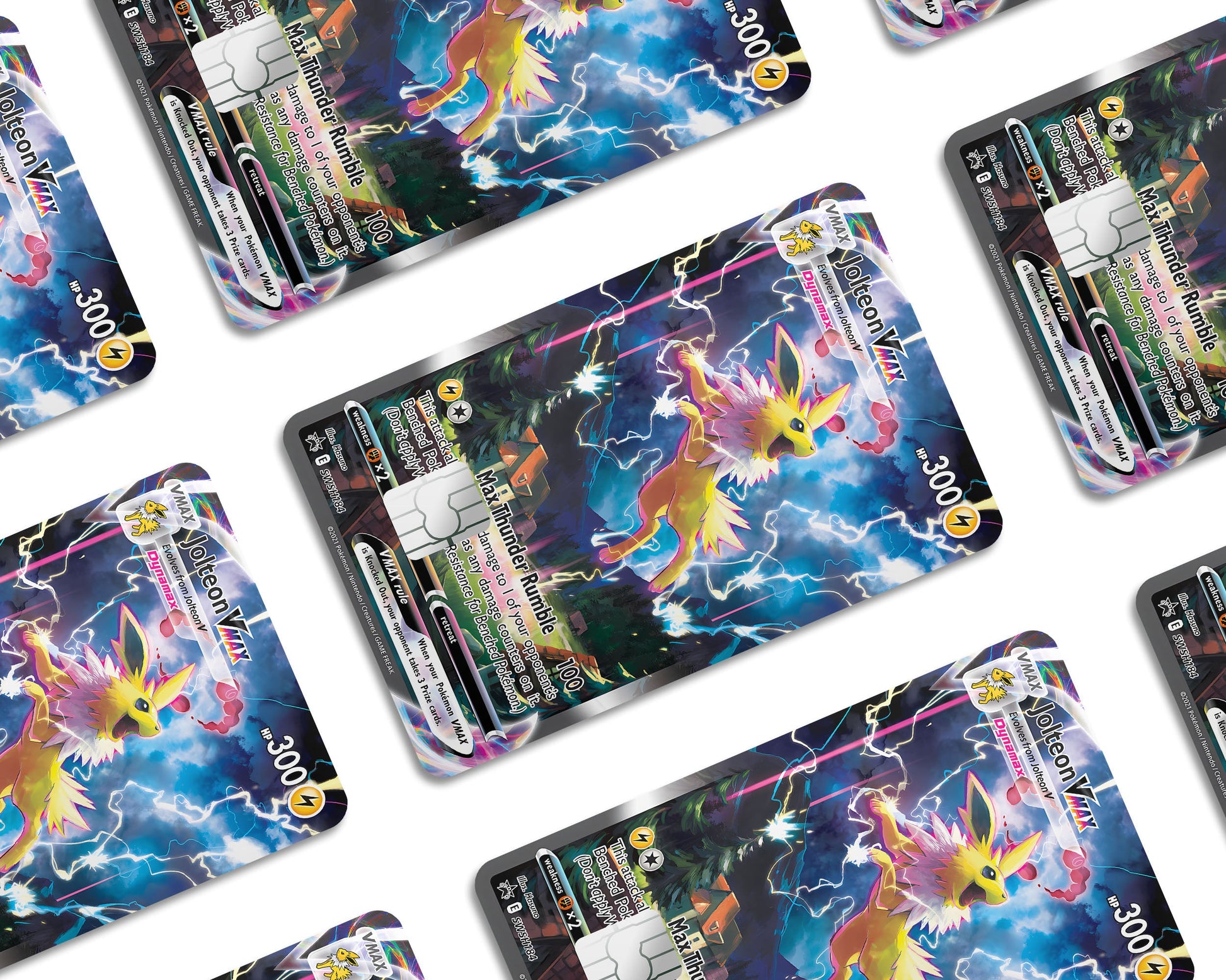Anime Town Creations Credit Card Rare Jolteon Pokemon Card Window Skins - Anime Pokemon Credit Card Skin