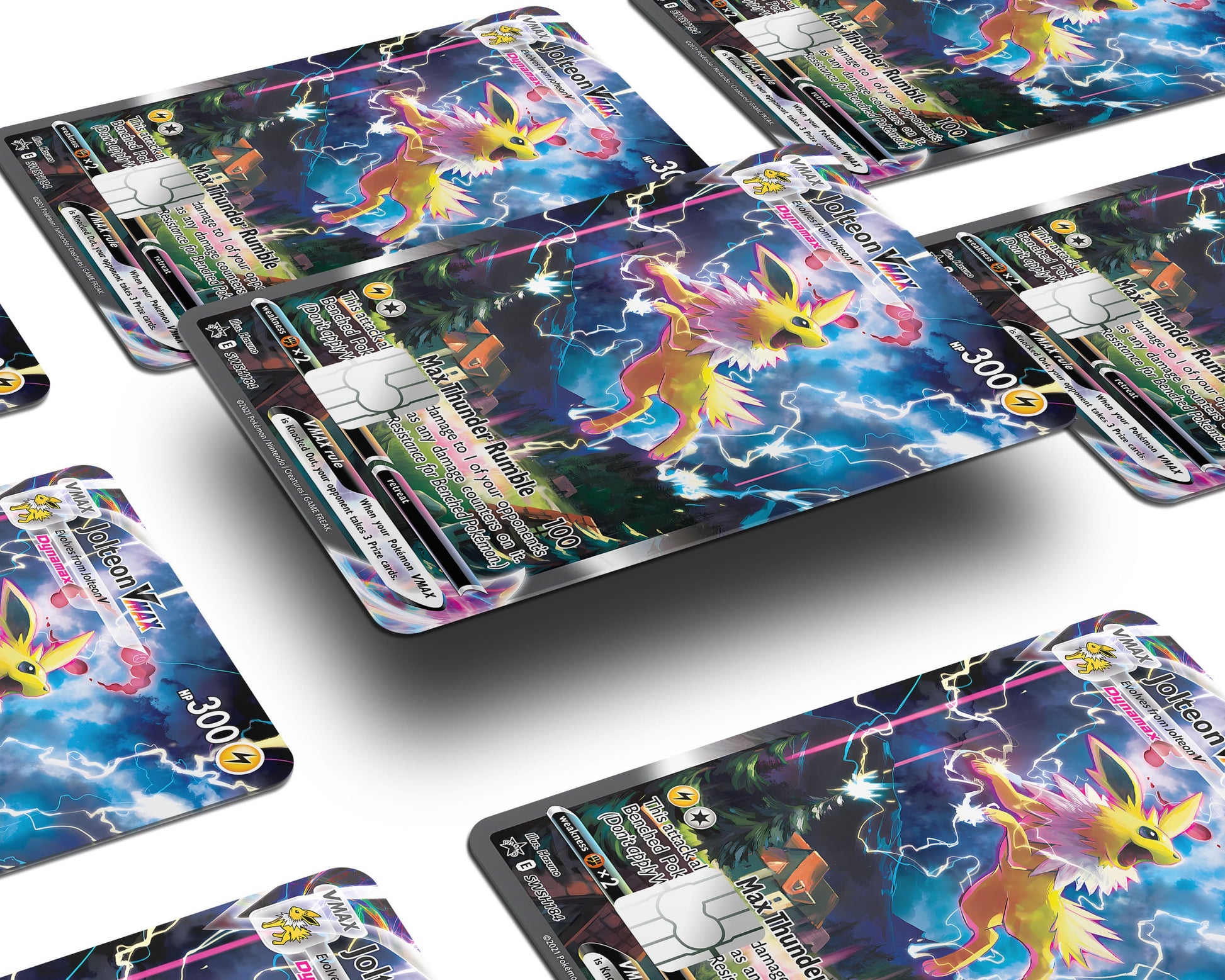 Anime Town Creations Credit Card Rare Jolteon Pokemon Card Window Skins - Anime Pokemon Credit Card Skin