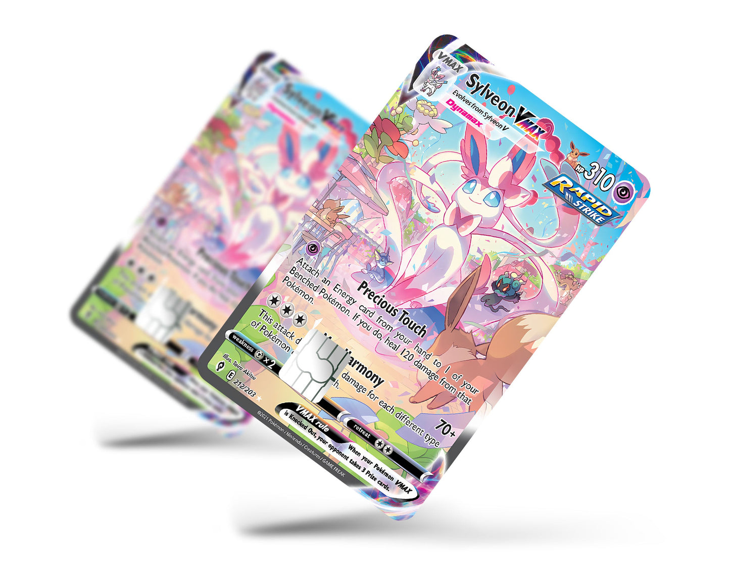Anime Town Creations Credit Card Rare Sylveon Pokemon Card Full Skins - Anime Pokemon Credit Card Skin