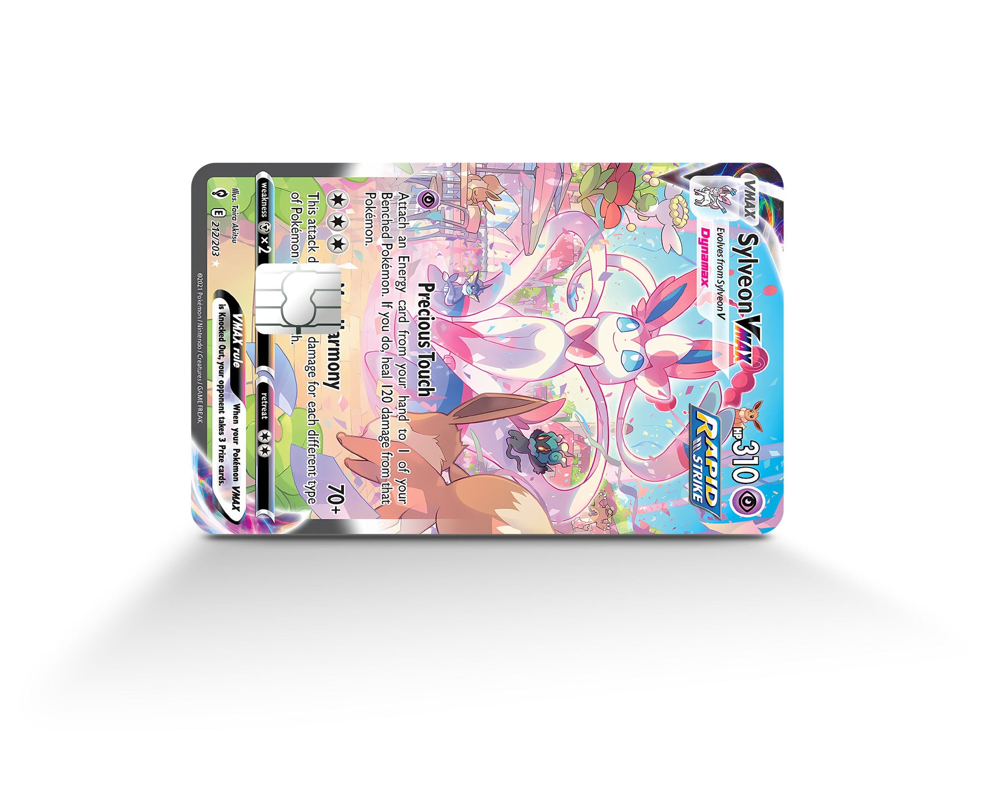 Anime Town Creations Credit Card Rare Sylveon Pokemon Card Full Skins - Anime Pokemon Credit Card Skin