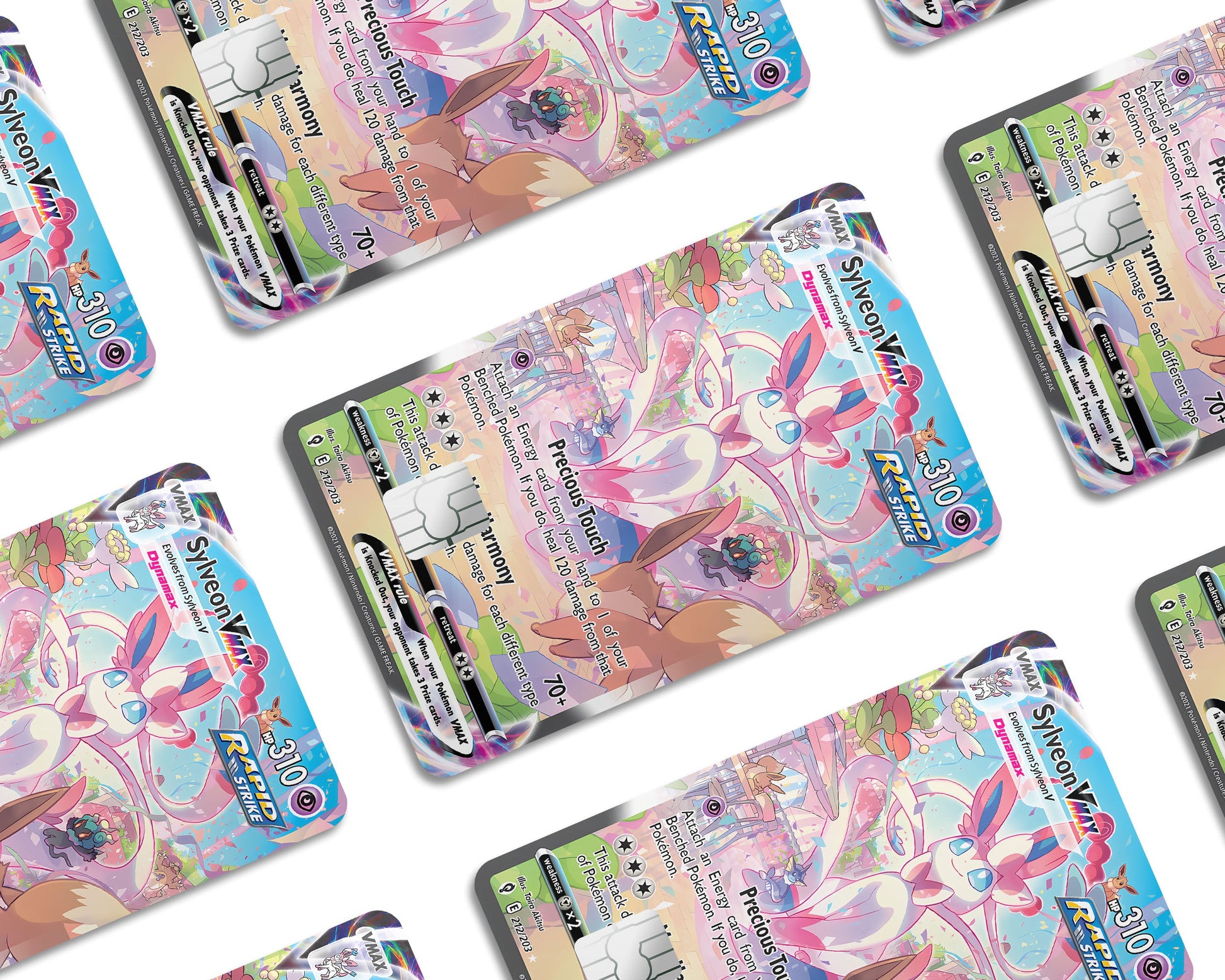 Anime Town Creations Credit Card Rare Sylveon Pokemon Card Window Skins - Anime Pokemon Credit Card Skin
