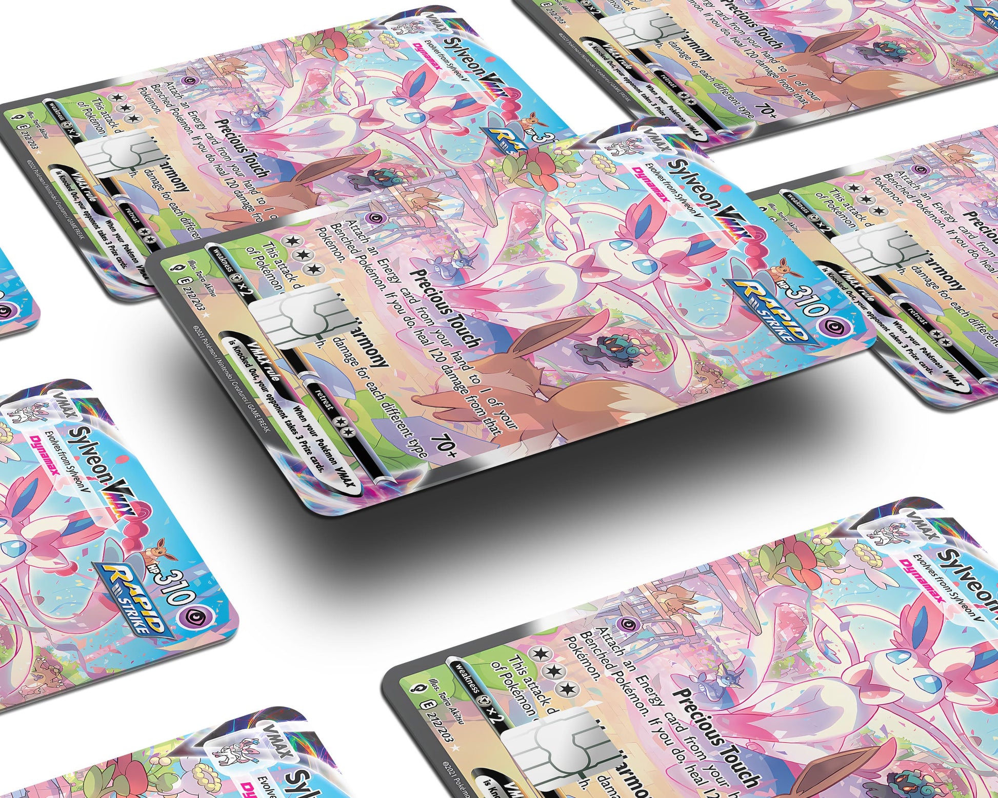 Anime Town Creations Credit Card Rare Sylveon Pokemon Card Window Skins - Anime Pokemon Credit Card Skin