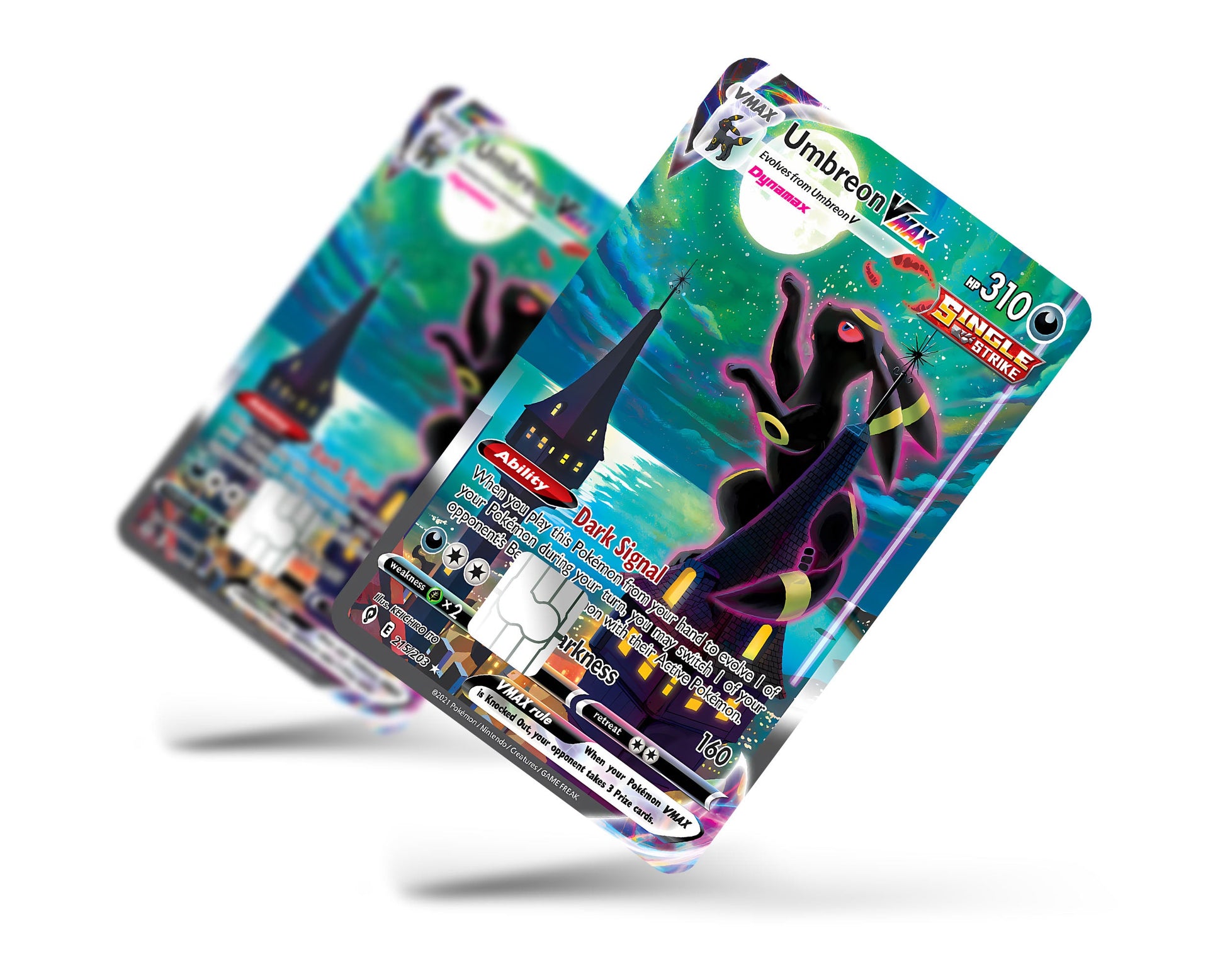 Anime Town Creations Credit Card Rare Umbreon Pokemon Card Full Skins - Anime Pokemon Credit Card Skin
