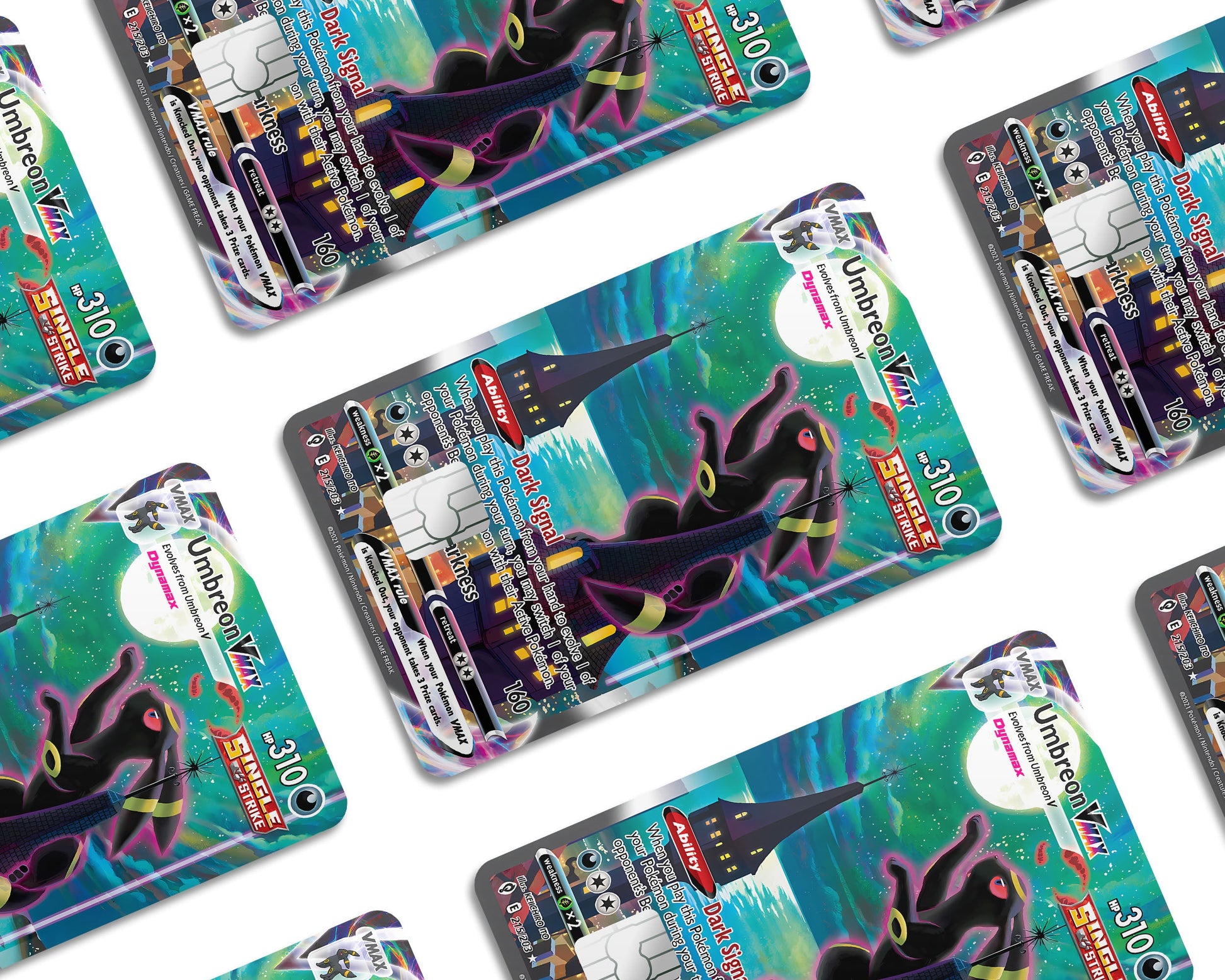 Anime Town Creations Credit Card Rare Umbreon Pokemon Card Window Skins - Anime Pokemon Credit Card Skin