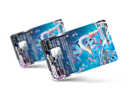 Anime Town Creations Credit Card Rare Vaporeon Pokemon Card Full Skins - Anime Pokemon Credit Card Skin