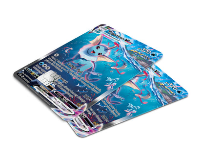 Anime Town Creations Credit Card Rare Vaporeon Pokemon Card Window Skins - Anime Pokemon Credit Card Skin