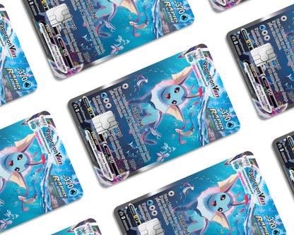 Anime Town Creations Credit Card Rare Vaporeon Pokemon Card Window Skins - Anime Pokemon Credit Card Skin