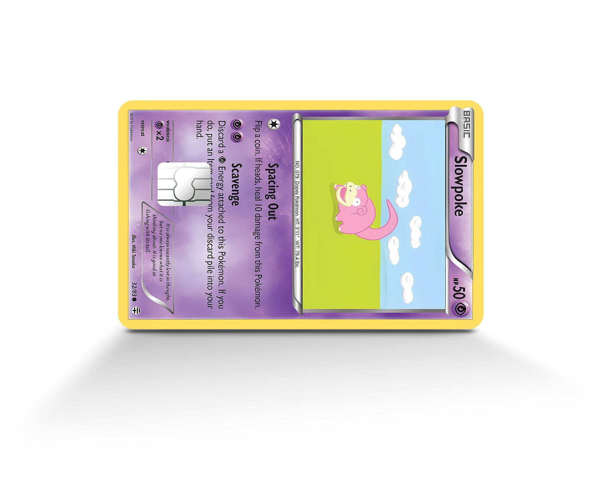 Anime Town Creations Credit Card Slowpoke Pokemon Card Full Skins - Anime Pokemon Credit Card Skin