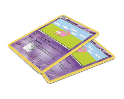 Anime Town Creations Credit Card Slowpoke Pokemon Card Window Skins - Anime Pokemon Credit Card Skin