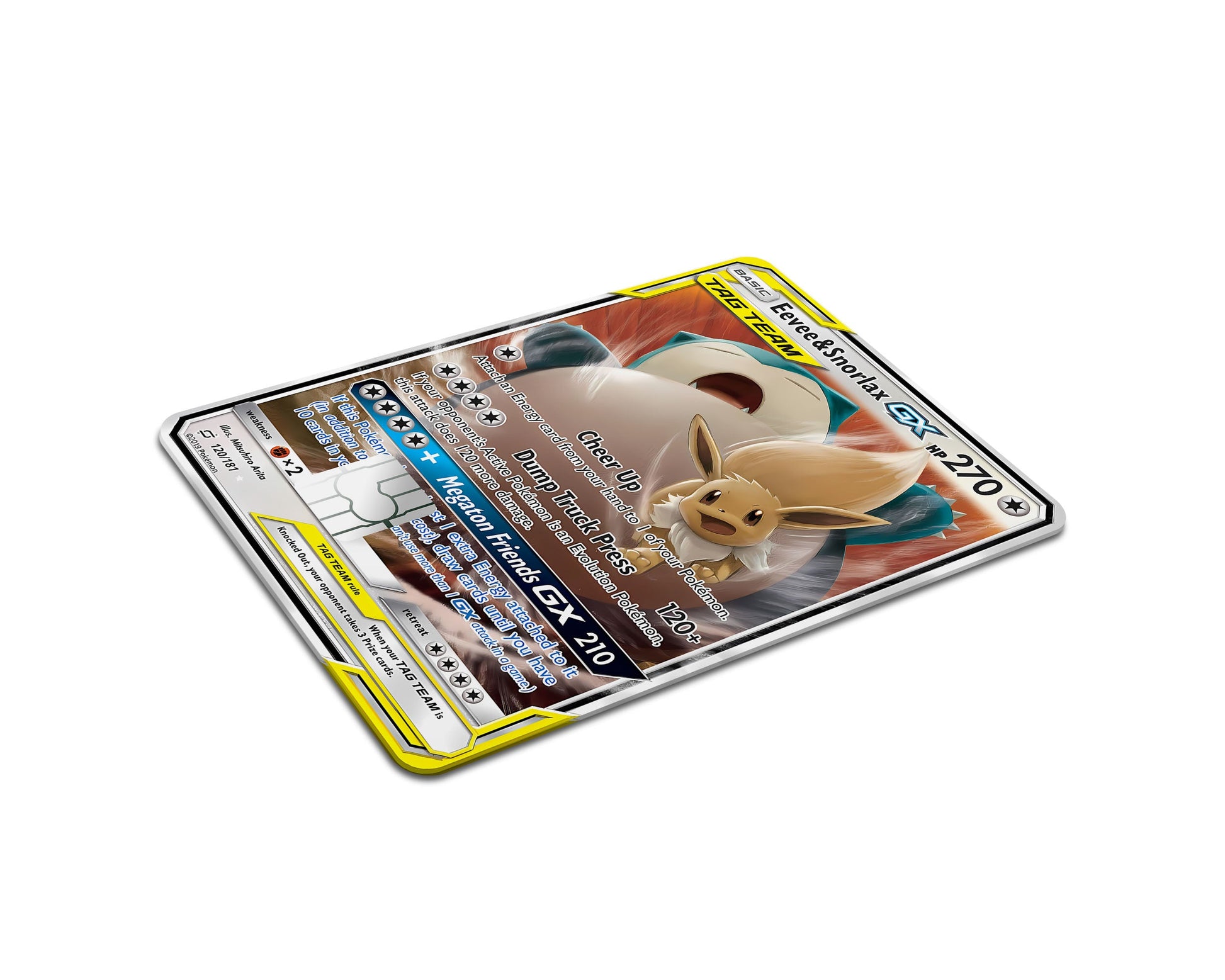 Anime Town Creations Credit Card Tag Eevee & Snorlax Pokemon Card Full Skins - Anime Pokemon Credit Card Skin