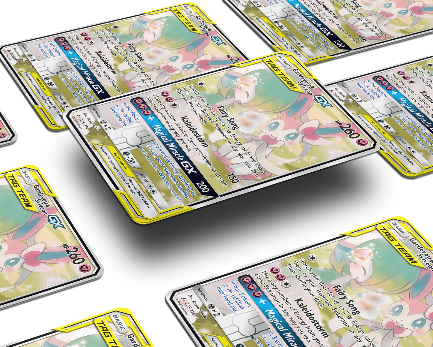 Anime Town Creations Credit Card Tag Gardevoir & Sylveon Pokemon Card Window Skins - Anime Pokemon Credit Card Skin