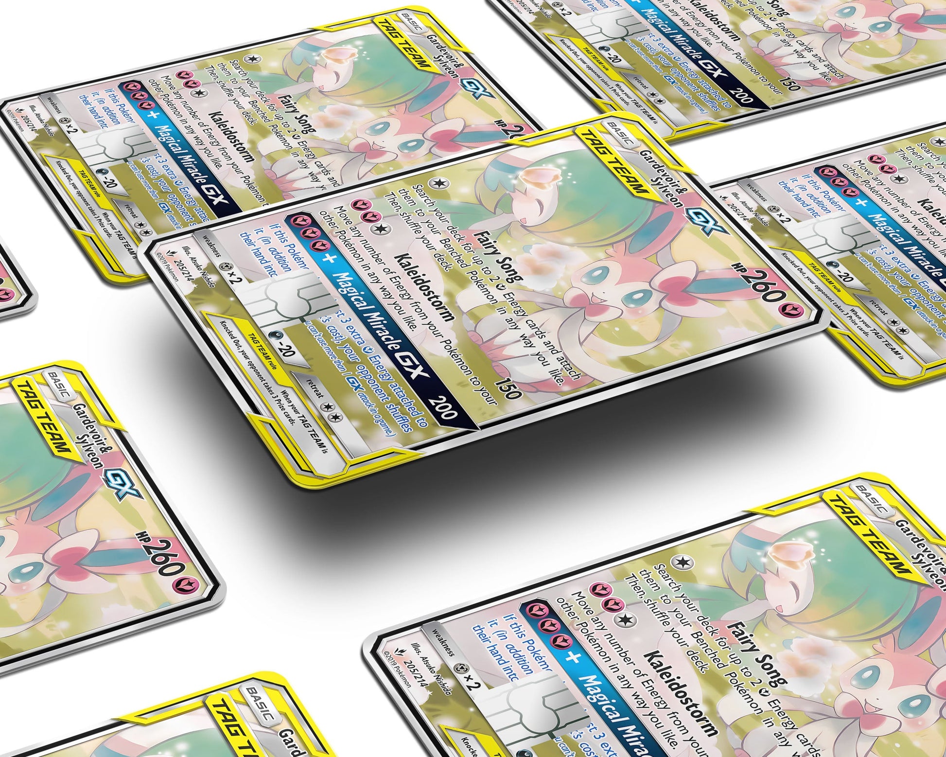 Anime Town Creations Credit Card Tag Gardevoir & Sylveon Pokemon Card Window Skins - Anime Pokemon Credit Card Skin
