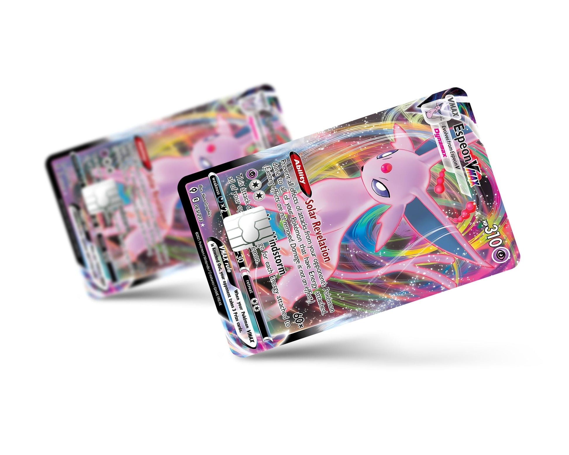 Anime Town Creations Credit Card Vmax Espeon Pokemon Card Full Skins - Anime Pokemon Credit Card Skin
